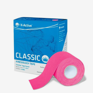 Tejpy do kinesiotapingu K-Active Classic (5cm x 5m) - różowy