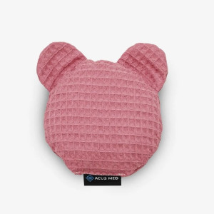 Ekologiczny termofor z pestek wiśni Acus Med 16 x 13 cm - miś - różowy