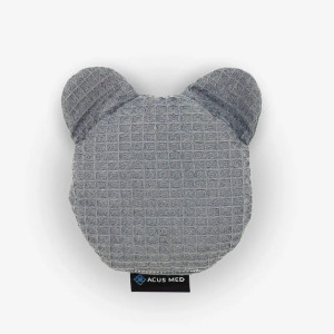 Ekologiczny termofor z pestek wiśni Acus Med 16 x 13 cm - miś - szary