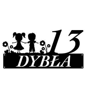 Numer na dom z grafiką || Personalizowane numery na dom || Stalowe tabliczki adresowe z grafiką || Czarny mat || Unikalne grafiki || Personalizacja || Alaser