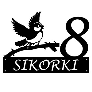 Numer na dom z grafiką || Personalizowane numery na dom || Stalowe tabliczki adresowe z grafiką || Czarny mat || Unikalne grafiki || Personalizacja || Alaser