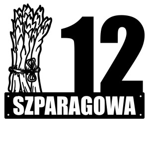 Numer na dom z grafiką || Personalizowane numery na dom || Stalowe tabliczki adresowe z grafiką || Czarny mat || Unikalne grafiki || Personalizacja || Alaser
