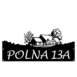 Numer na dom z grafiką || Personalizowane numery na dom || Stalowe tabliczki adresowe z grafiką || Czarny mat || Unikalne grafiki || Personalizacja || Alaser