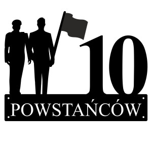 Numer na dom z postacią || Personalizowane numery na dom || Stalowe tabliczki adresowe z grafiką || Czarny mat || Unikalne grafiki || Personalizacja || Alaser