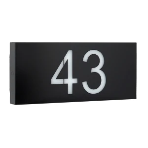 Podświetlany numer na dom 20x48 cm Kolor: Antracyt || Solidny Polski produkt || Stal malowana proszkowo
