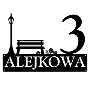 Numer na dom z grafiką || Personalizowane numery na dom || Stalowe tabliczki adresowe z grafiką || Czarny mat || Unikalne grafiki || Personalizacja || Alaser