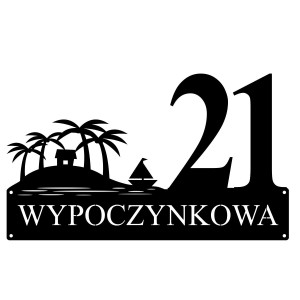 Numer na dom z grafiką || Personalizowane numery na dom || Stalowe tabliczki adresowe z grafiką || Czarny mat || Unikalne grafiki || Personalizacja || Alaser