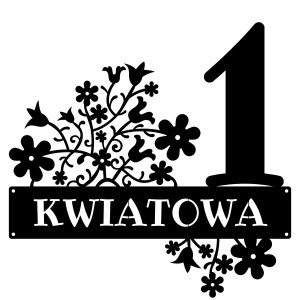 Numer na dom z grafiką || Personalizowane numery na dom || Stalowe tabliczki adresowe z grafiką || Czarny mat || Unikalne grafiki || Personalizacja || Alaser
