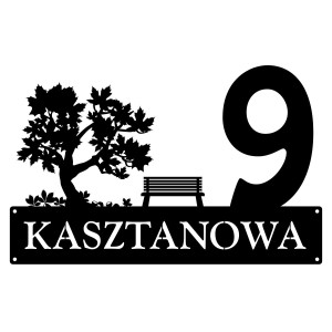 Numer na dom z grafiką || Personalizowane numery na dom || Stalowe tabliczki adresowe z grafiką || Czarny mat || Unikalne grafiki || Personalizacja || Alaser