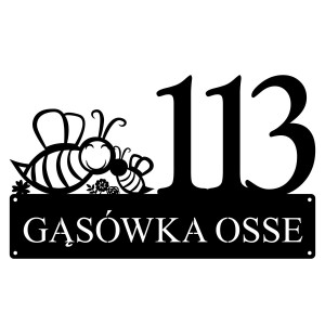 Numer na dom z osami || Personalizowane numery na dom || Stalowe tabliczki adresowe z grafiką || Czarny mat || Unikalne grafiki || Personalizacja || Alaser