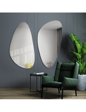 Set von zwei Spiegeln in unregelmäßiger Form - SELENIT