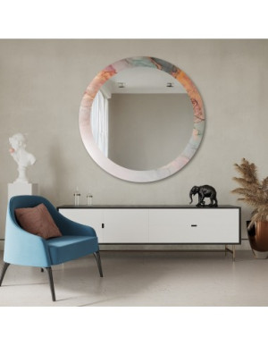 Design-Wandspiegel mit LED und Marmoroptik für helle Badezimmer – MARBLE EUSTOMA