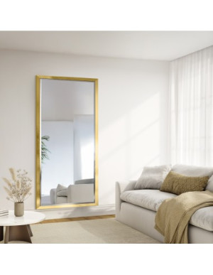 Spiegel mit elegantem Holzrahmen in Gold und Silber  - 5201011