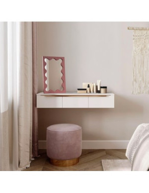 Kosmetikspiegel in rosa MDF-Rahmen – BLOBS PRISM PETITE