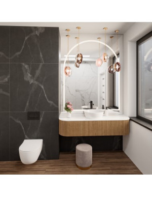 LED-Wandspiegel mit bogenförmigem Licht für moderne Badezimmer – KLARA LED