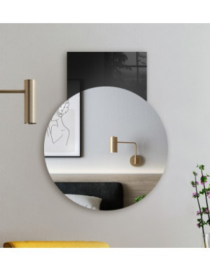 Runder Wandspiegel im minimalistischen Stil mit LED für moderne Badumgebung – DENAR