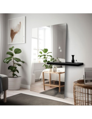 Moderner rechteckiger Standspiegel mit Ablage - AGIS SHELF