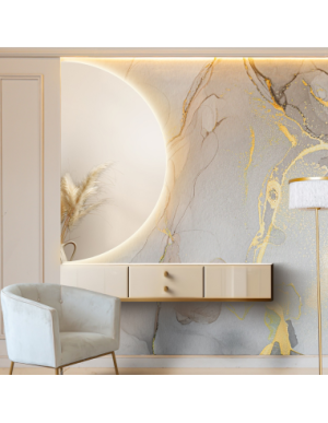 Badezimmerspiegel mit Hintergrundbeleuchtung, Halbkreis - HELENA LED