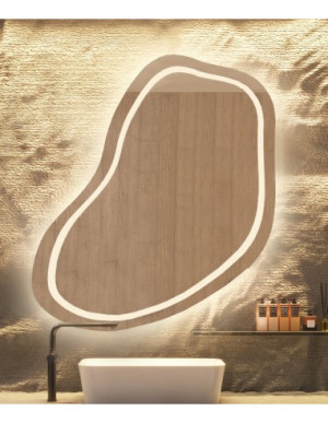 Unregelmäßig geformter Badezimmerspiegel - KWARC LED II