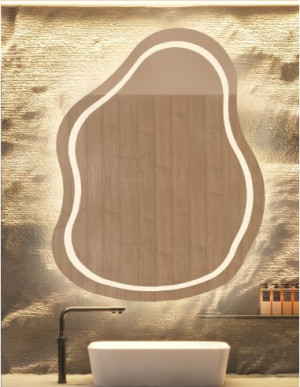Badezimmerspiegel mit unregelmäßiger Form - STONE LED II