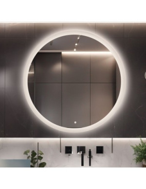 Runder Badezimmerspiegel mit LED-Schalter – großer Badspiegel mit Beleuchtung – CAPELLA LED PREMIUM