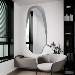 Decoratieve spiegel op grafiet antisol - FUSION