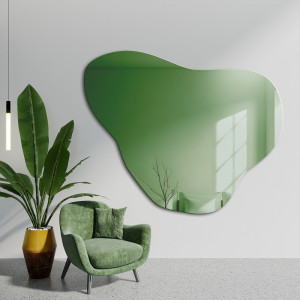 Onregelmatige groene spiegel - EMERALD GREEN