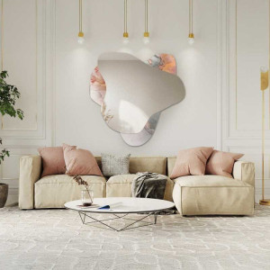 Onregelmatige spiegel op roze marmer – MARBLE FIORATO
