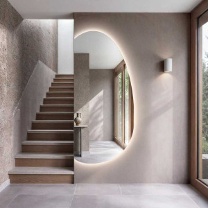 Miroir de forme organique avec éclairage - TURMALIN LED
