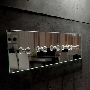 Spiegel wand kledingrek 15x70