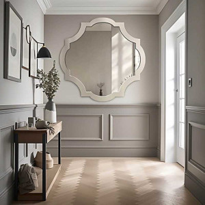 Wandspiegel in retro stijl in lijst - SKARLET
