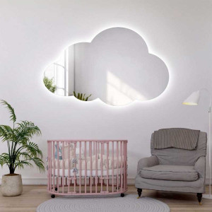 Spiegel voor kinderkamer wolk met verlichting - CLOUD LED