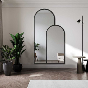 Dubbele semi-ovale spiegel in mdf lijst - MURAN