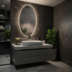 Elliptische spiegel met verlichting - ELIPSA LED