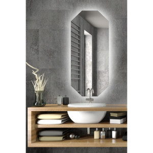 Miroir octogonal avec éclairage - OKTAGON LED