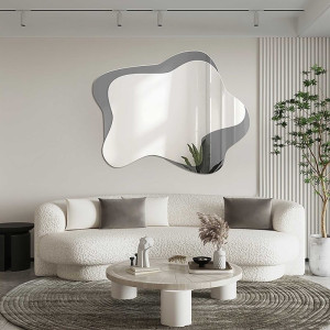 Nepravidelné zrcadlo na grafitové tabuli – SMOKY Rozměry 80x63