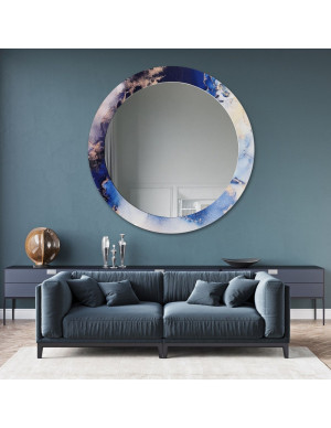 Runder Spiegel auf blauem Marmor – MARBLE IRIS