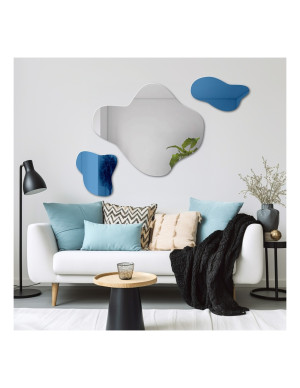 Unregelmäßiger blauer Spiegel – AQUA BLUE