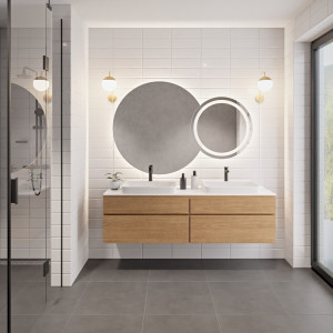 Badezimmer Spiegel Set mit Beleuchtung - ASTERIA LED