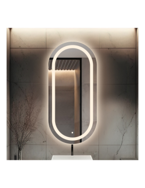Ovales Badezimmerspiegel mit Schalter - HOLI LED PREMIUM