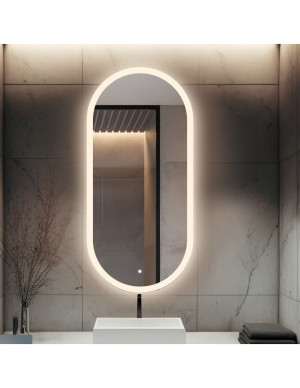 Ovális fürdőszobai tükör kapcsolóval - ROMI LED PREMIUM