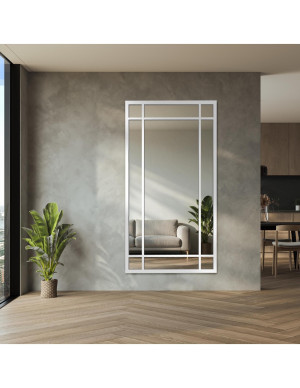 Loft tükör fehér kerettel – ALEKSANDER