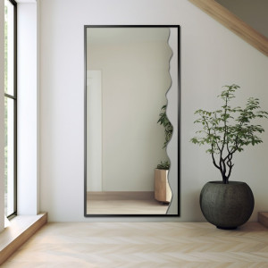 Decoratieve spiegel in zwarte MDF lijst - WIENA IN A FRAME
