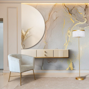 Halfronde spiegel in twee delen met lijst, grote design wandspiegel, spiegel voor woonkamer, slaapkamer en kaptafel – DOPPIO IN A FRAME