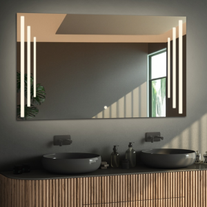 Łazienkowe lustro prostokątne z włącznikiem - ALIS LED PREMIUM