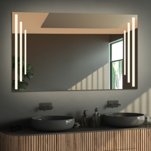 Łazienkowe lustro prostokątne z matą antyparową - ALIS LED PREMIUM