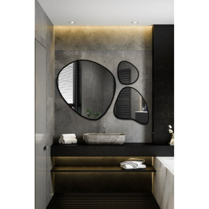 Zestaw trzech luster organicznych w ramie - FLORA W RAMIE