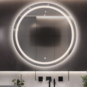 Łazienkowe lustro okrągłe z matą antyparową - MAIA LED PREMIUM