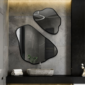 Zestaw luster o nieregularnym kształcie w ramie - MORION W RAMIE