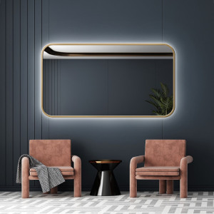 Lustro w ramie MDF SLIM z podświetleniem - GERDA LED